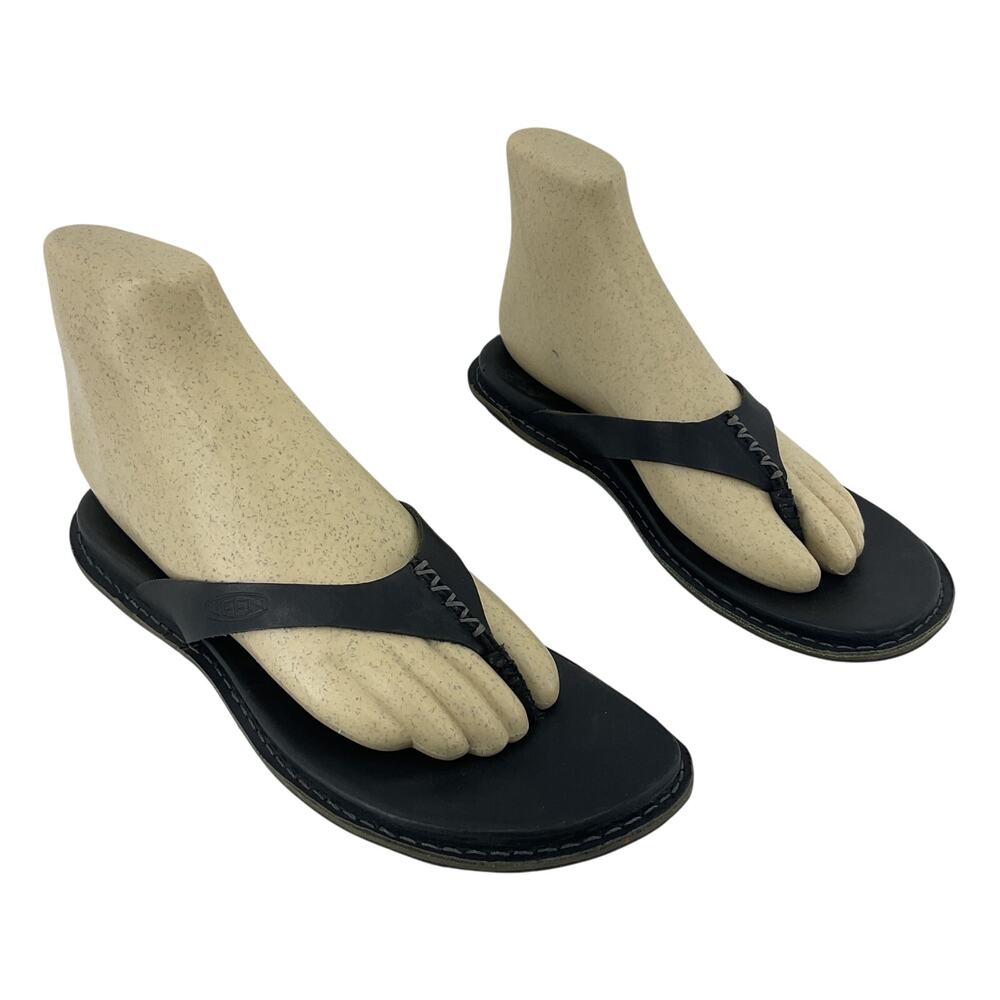 Keen Women's Black Thong Flip Flop Summer Sandals Size 8 Preowned